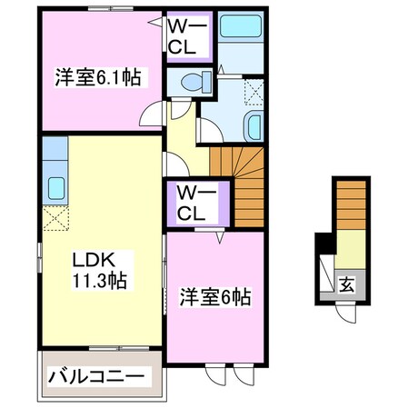 パッシィオーネMの物件間取画像